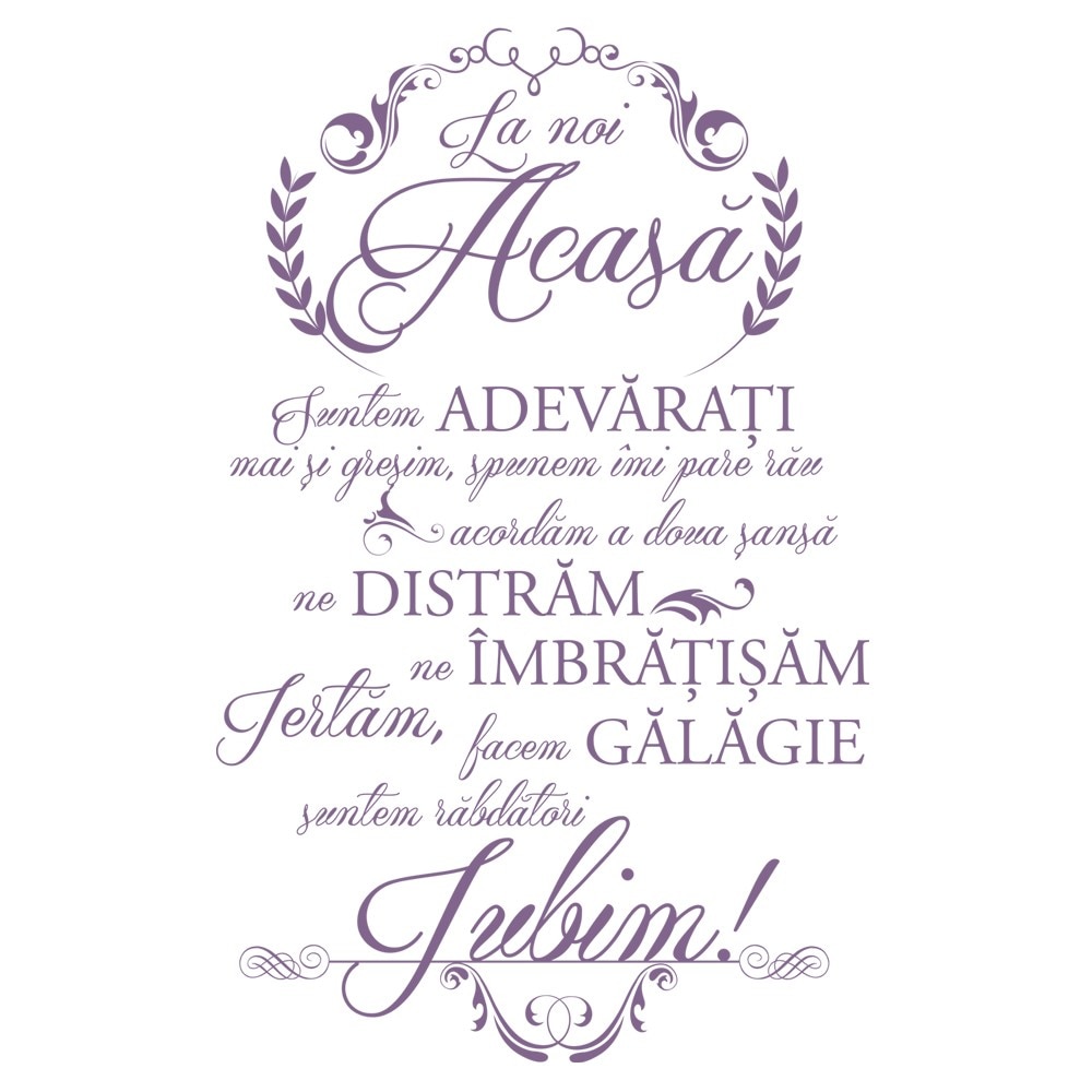 Sticker decorativ In Familie Violet Lavanda - 63 x 100 cm - BeeStick