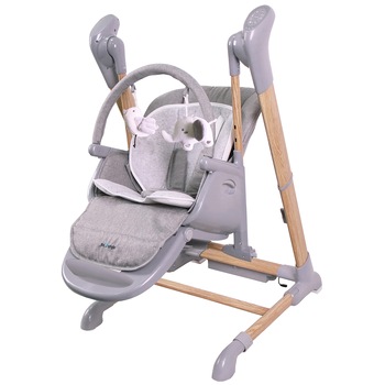 Scaun de masa si leagan electric Bo Jungle, multifunctional, Gri Scaun de masa si leagan electric Bo Jungle, multifunctional, Gri