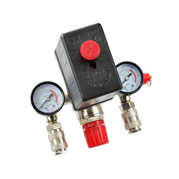 Kit presostat pentru compresoare Geko G80306, 230 V, 12 bar presiune maxima, aluminiu Kit presostat pentru compresoare Geko G80306, 230 V, 12 bar presiune maxima, aluminiu