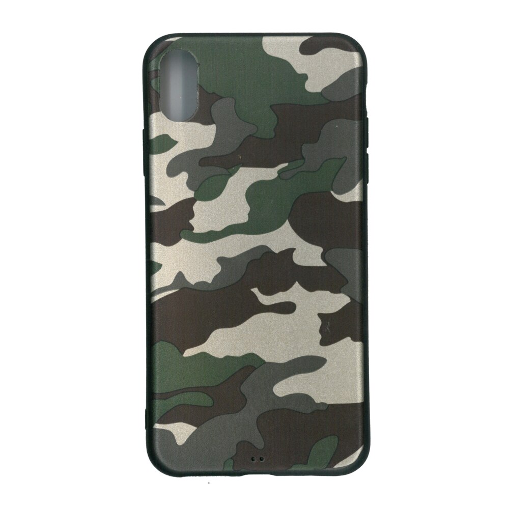 Husa din silicon, EuroCELL, pentru iPhone XS Max, print army verde