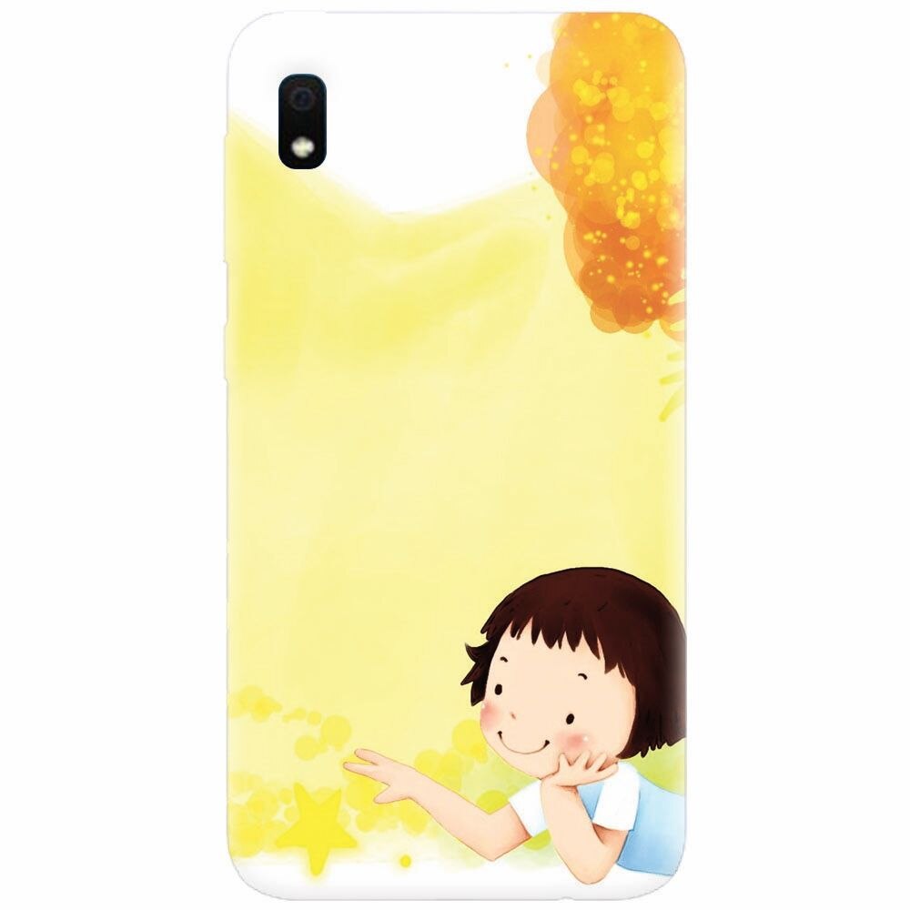 Husa silicon pentru Samsung Galaxy A10, Child Autumn Paint Hd