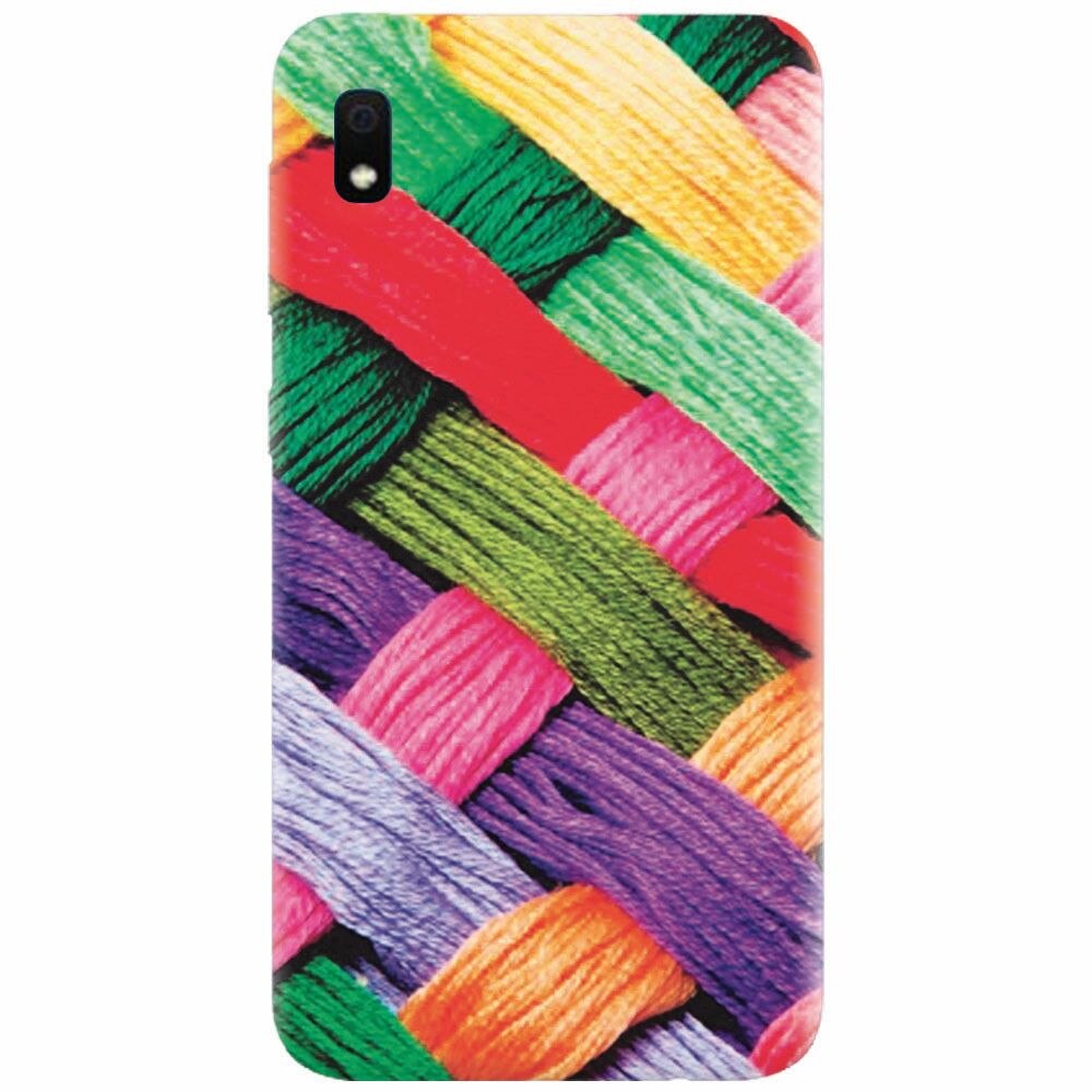 Husa silicon pentru Samsung Galaxy A10, Colorful Woolen Art