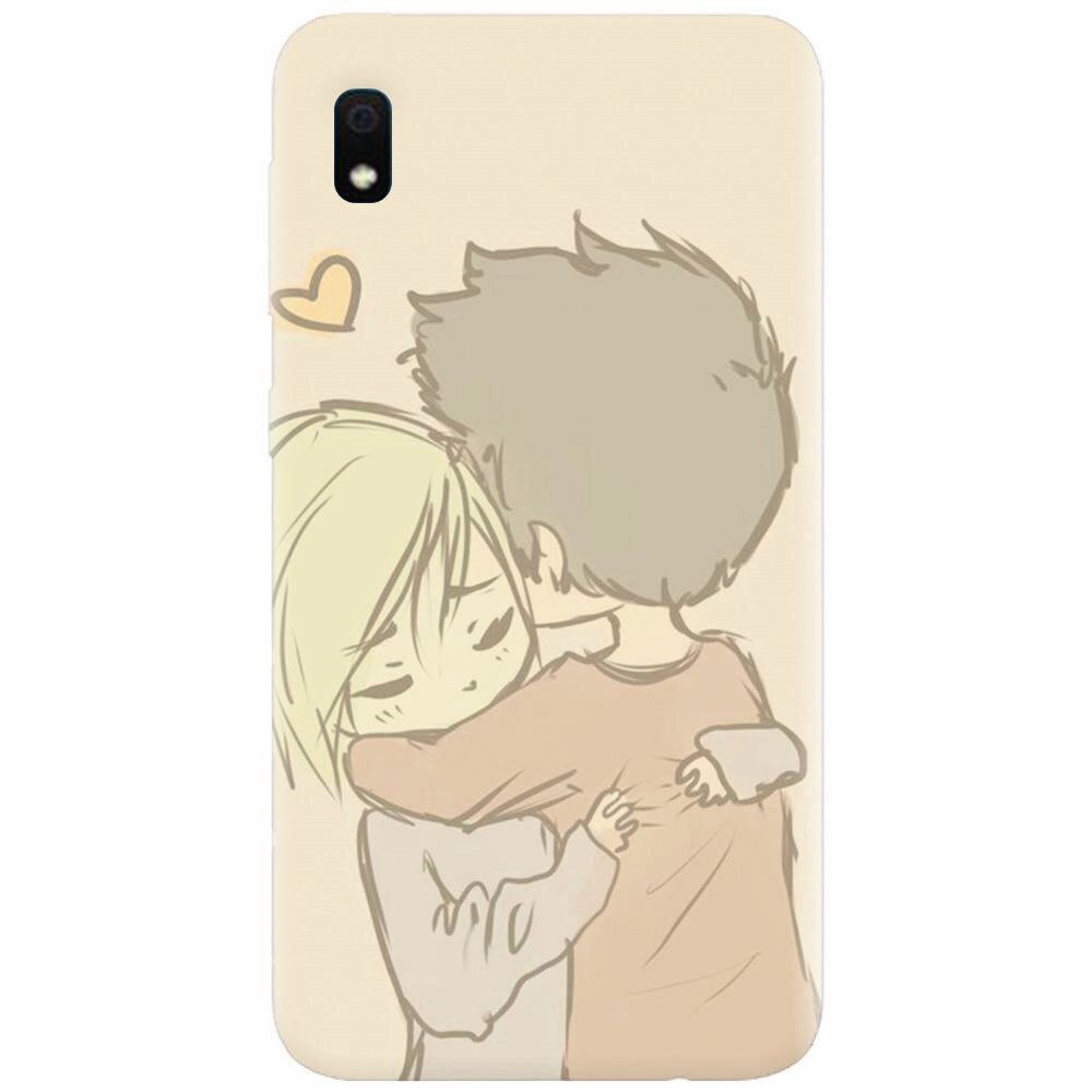 Husa silicon pentru Samsung Galaxy A10, Couple Hug