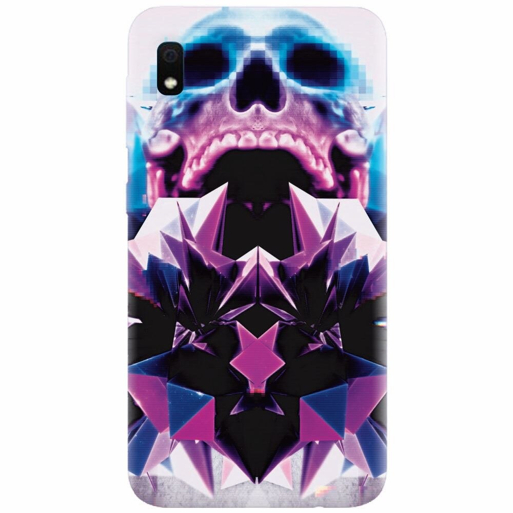 Husa silicon pentru Samsung Galaxy A10, Abstract Framed Skull