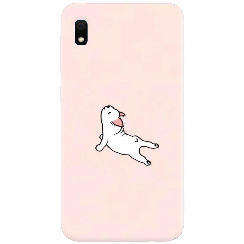 Husa silicon pentru Samsung Galaxy A10, Cute Dog Streching