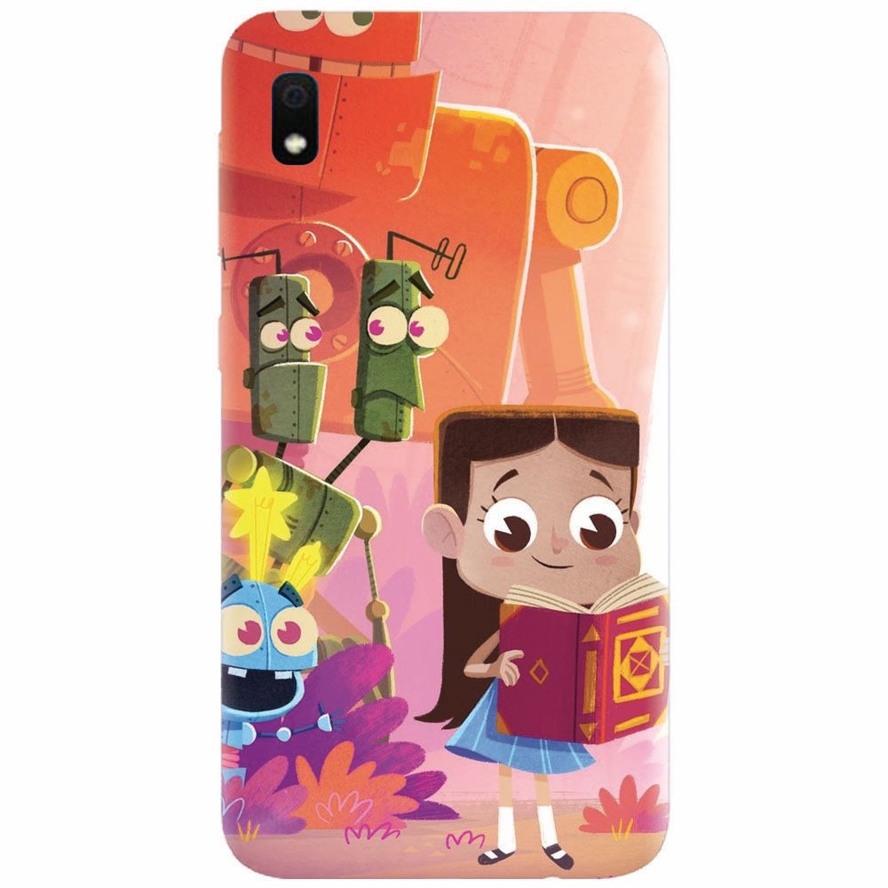 Husa silicon pentru Samsung Galaxy A10, Children Kids Robots Illustration Colorful K