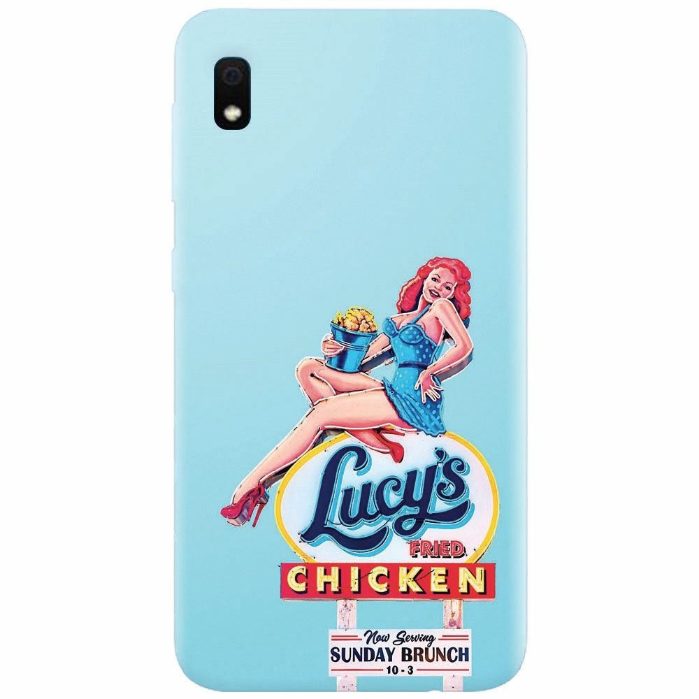Husa silicon pentru Samsung Galaxy A10, American Vintage Restaurant Sign