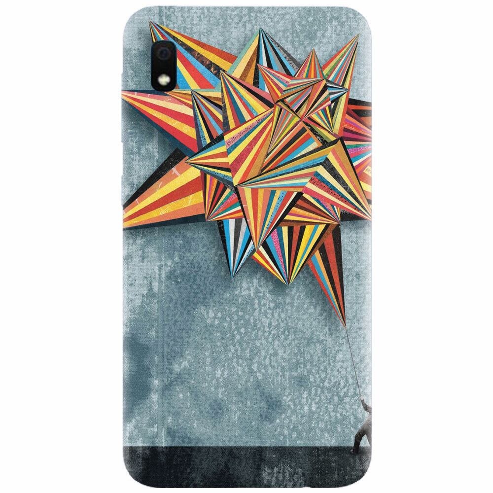Husa silicon pentru Samsung Galaxy A10, Abstract Colorful Balloon Triangles