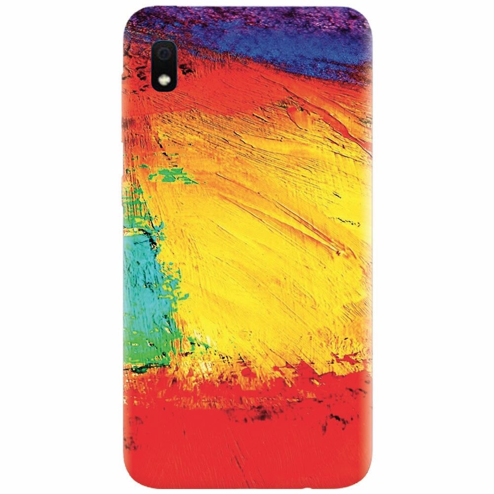 Husa silicon pentru Samsung Galaxy A10, Colorful Dry Paint Strokes Texture