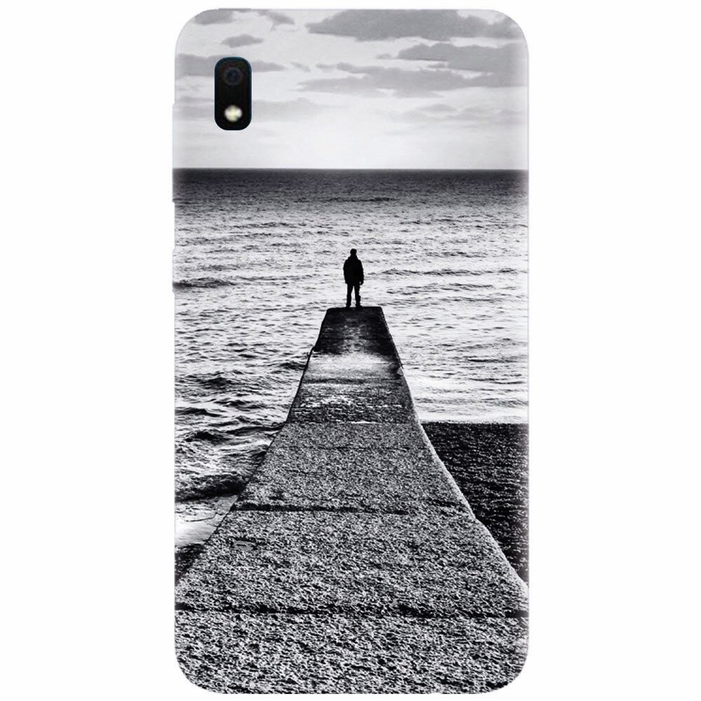 Husa silicon pentru Samsung Galaxy A10, Abstract Dock Man Grey