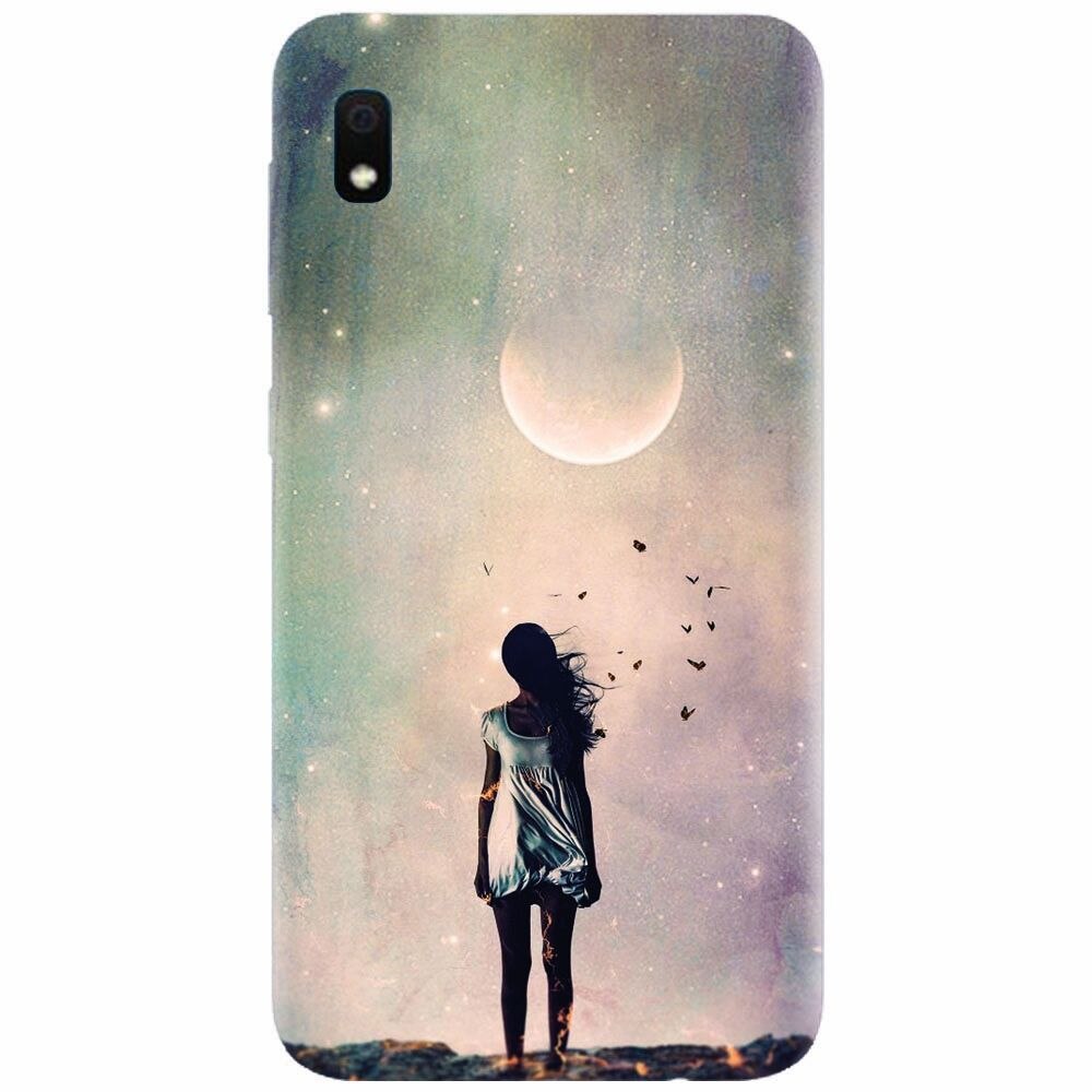 Husa silicon pentru Samsung Galaxy A10, Alone Woman Cgi Hd K