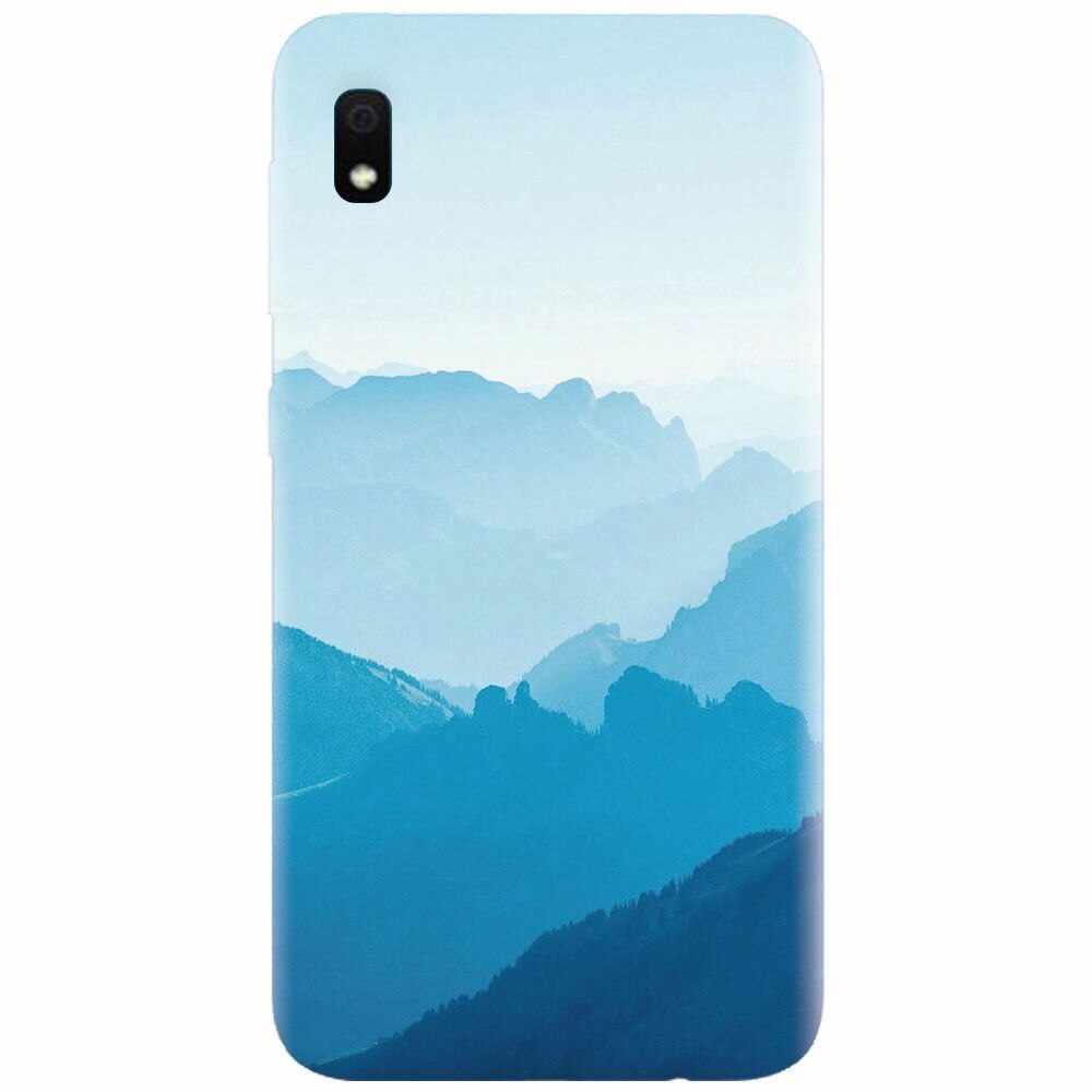 Husa silicon pentru Samsung Galaxy A10, Blue Mountain Crests