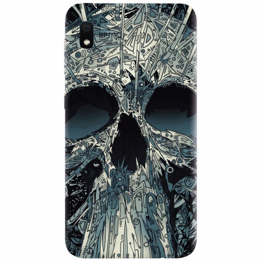 Husa silicon pentru Samsung Galaxy A10, Abstract Skull Artwork Illustration