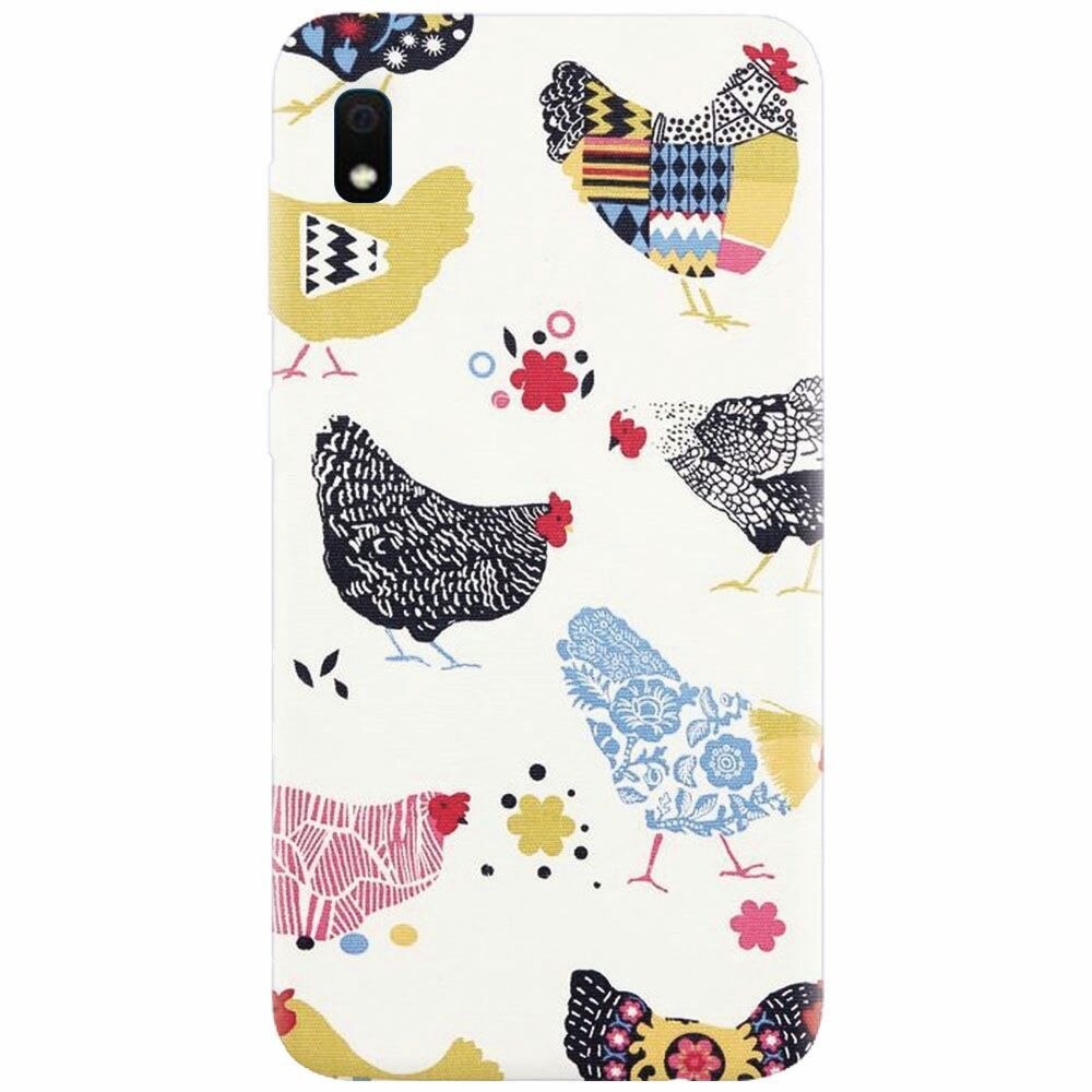 Husa silicon pentru Samsung Galaxy A10, Chickens