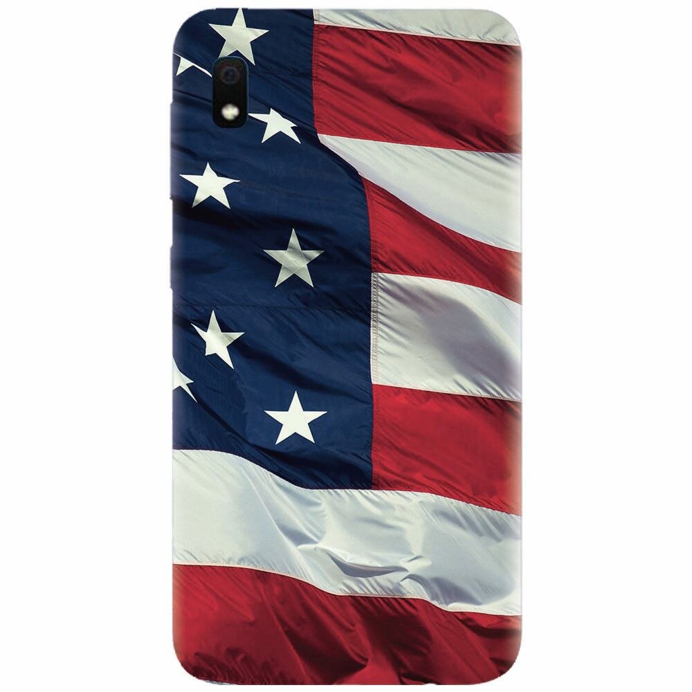 Husa silicon pentru Samsung Galaxy A10, American Flag Illustration