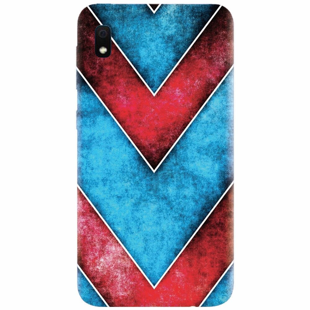 Husa silicon pentru Samsung Galaxy A10, Blue And Red Abstract