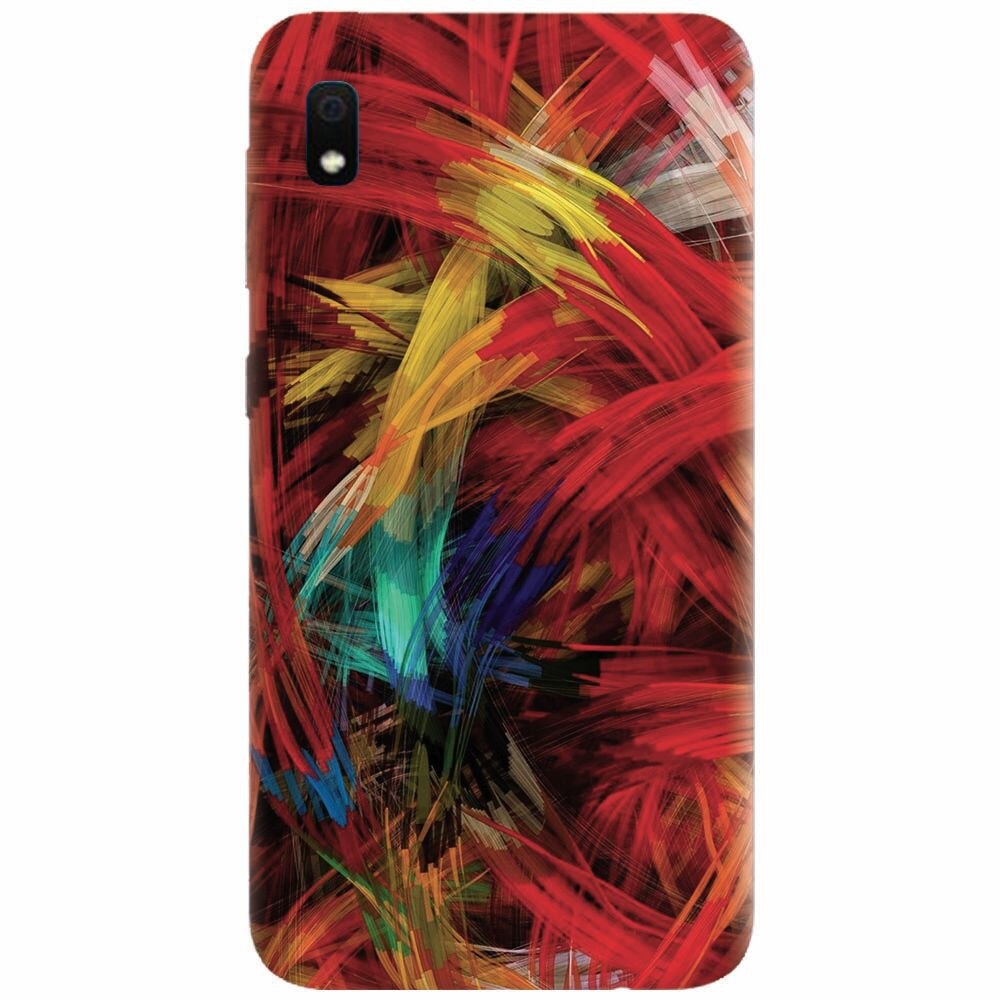 Husa silicon pentru Samsung Galaxy A10, Colorful Digital Painting Strokes