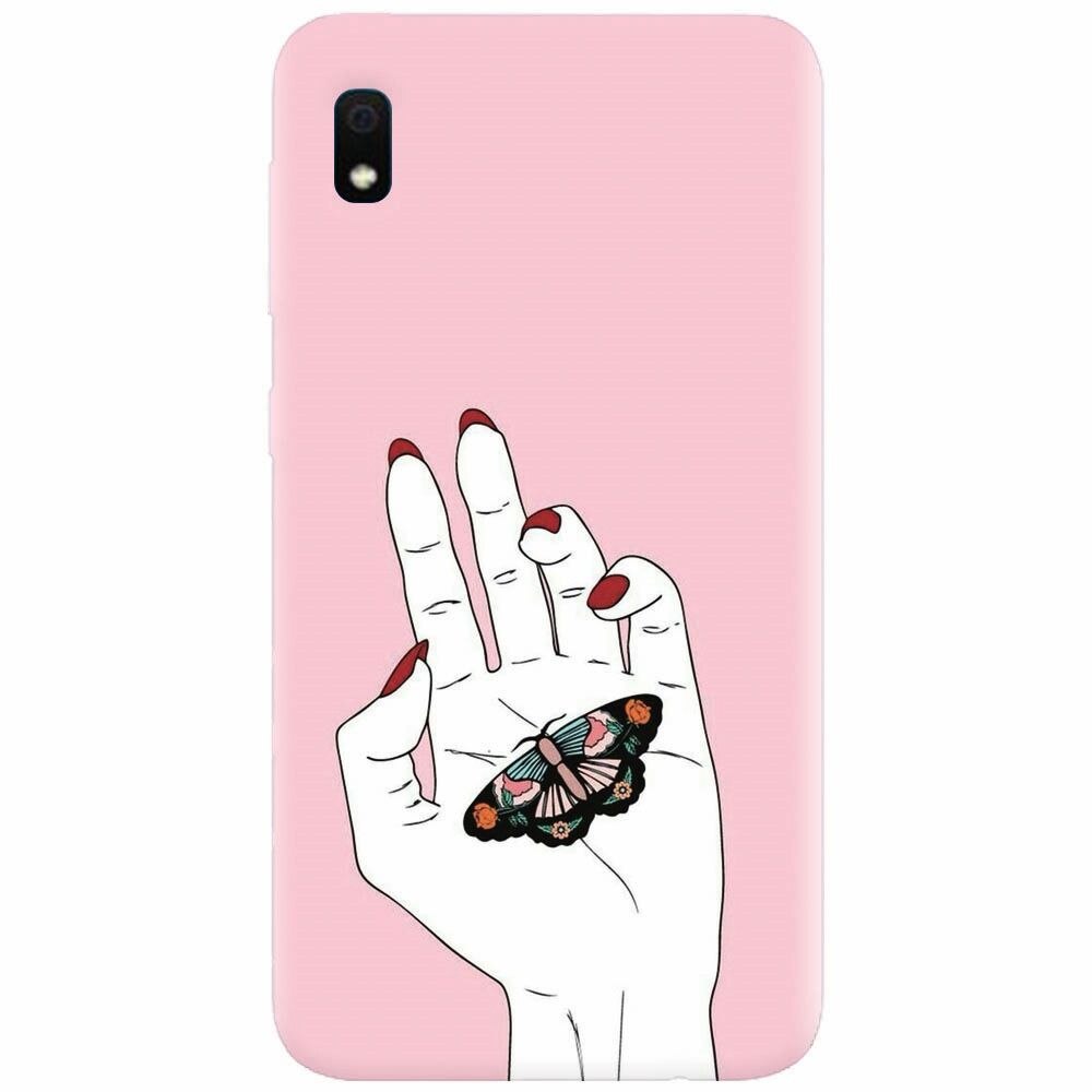 Husa silicon pentru Samsung Galaxy A10, Butterfly In Hand