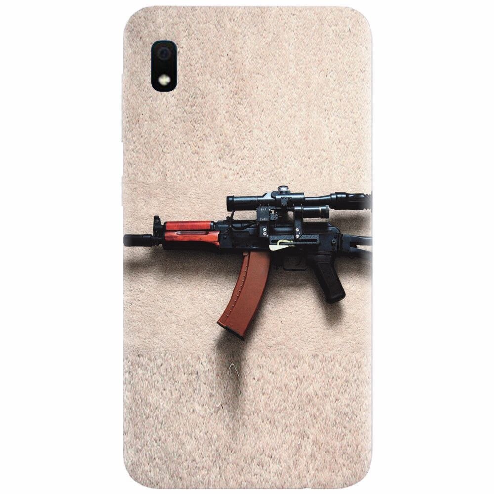 Husa silicon pentru Samsung Galaxy A10, AK Kalashnikov Gun Of Military