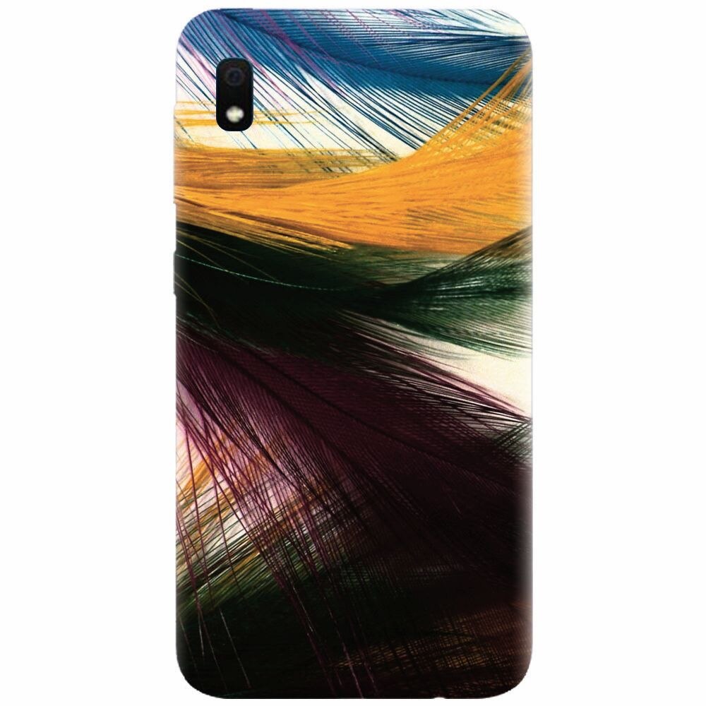 Husa silicon pentru Samsung Galaxy A10, Colorful Peacock Feathers