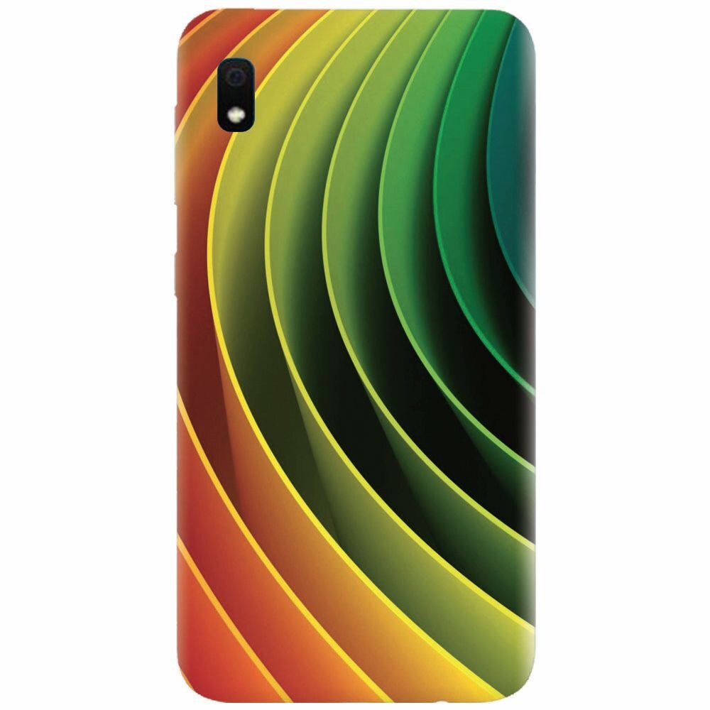 Husa silicon pentru Samsung Galaxy A10, 3D Multicolor Abstract Lines