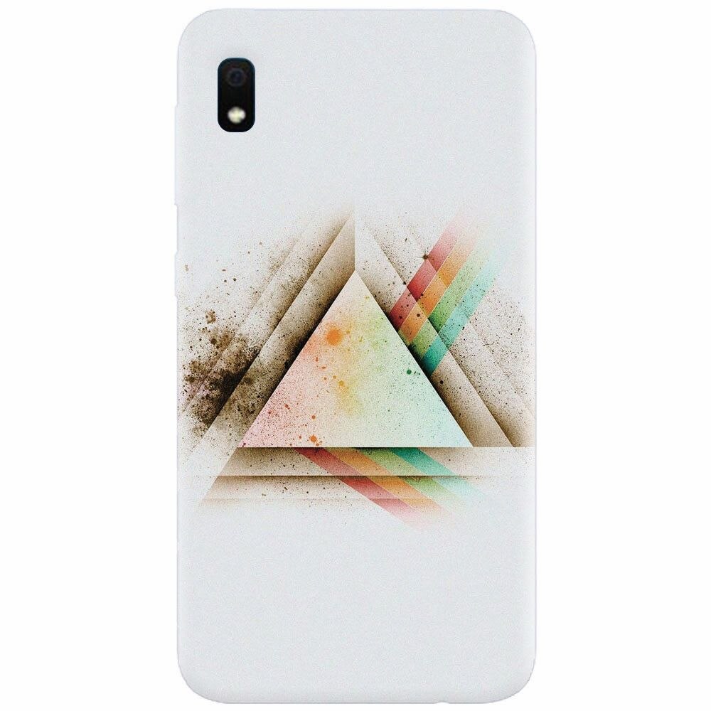 Husa silicon pentru Samsung Galaxy A10, Abstract Grunge Light Triangle