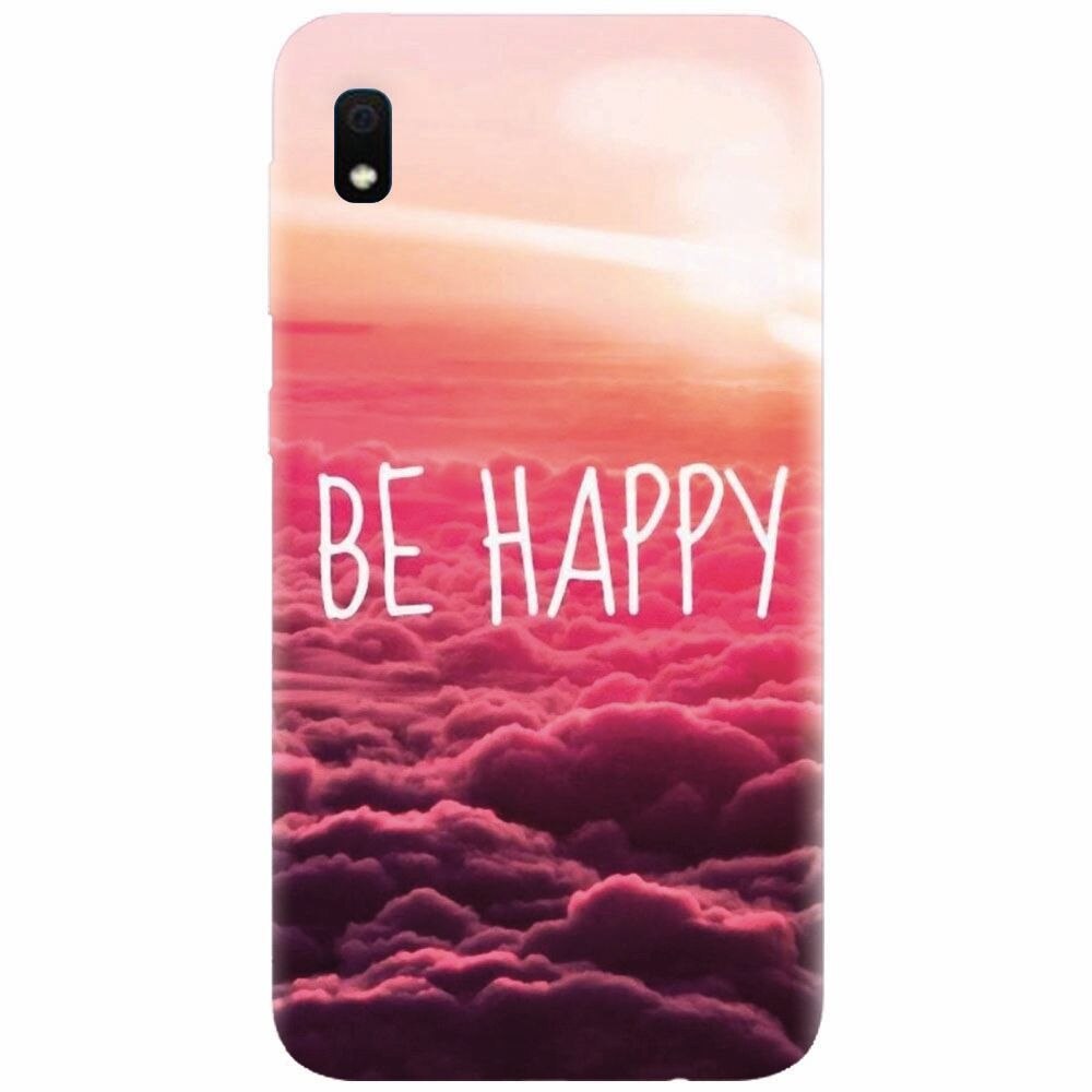Husa silicon pentru Samsung Galaxy A10, Be Happy Puffy Clouds