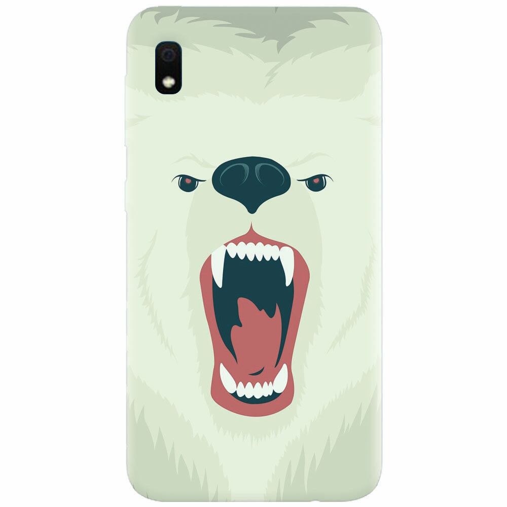 Husa silicon pentru Samsung Galaxy A10, Fierce Polar Bear Winter