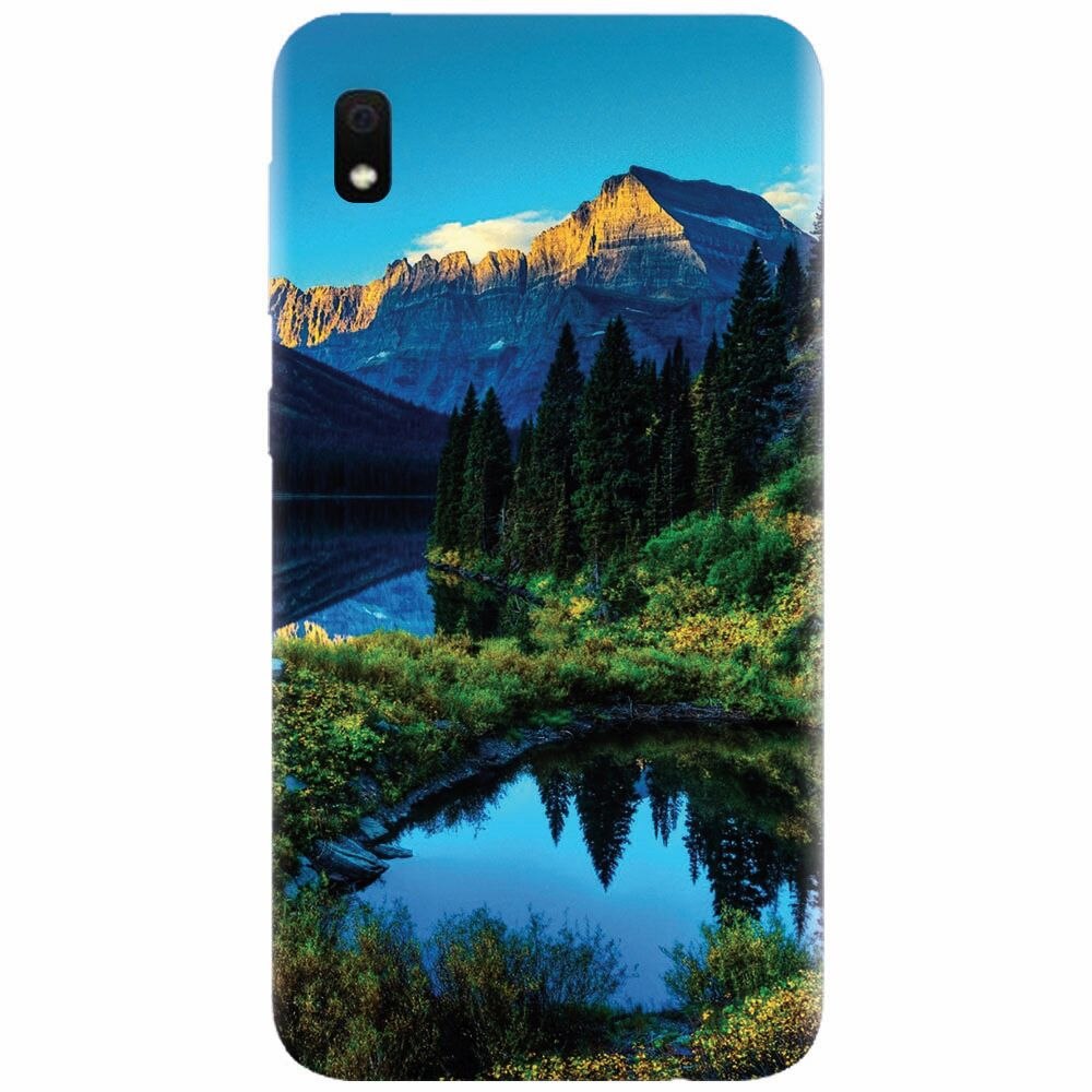 Husa silicon pentru Samsung Galaxy A10, HDR Mountains Lake