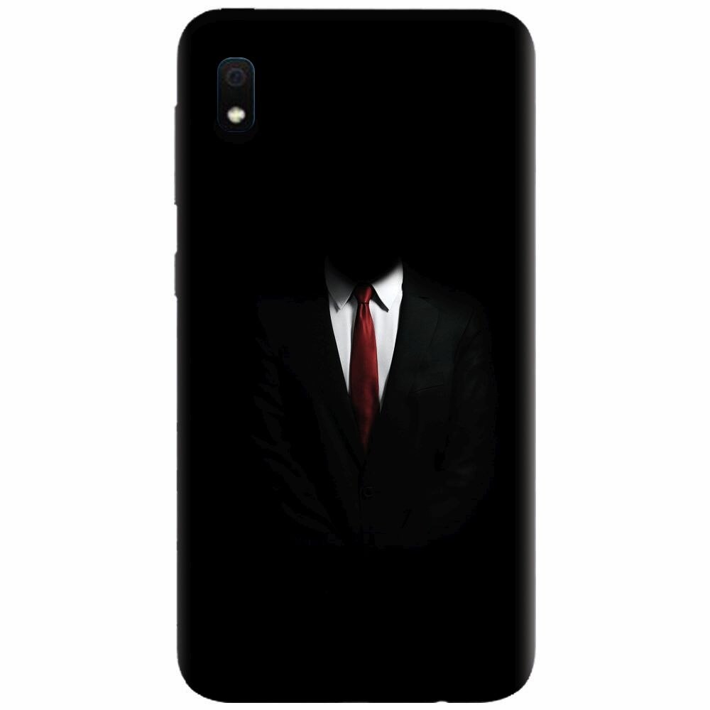 Husa silicon pentru Samsung Galaxy A10, Mystery Man In Suit