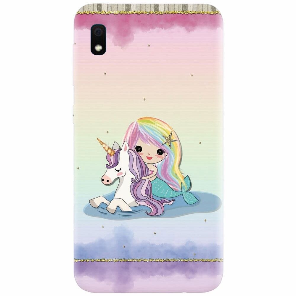 Husa silicon pentru Samsung Galaxy A10, Mermaid Unicorn Play