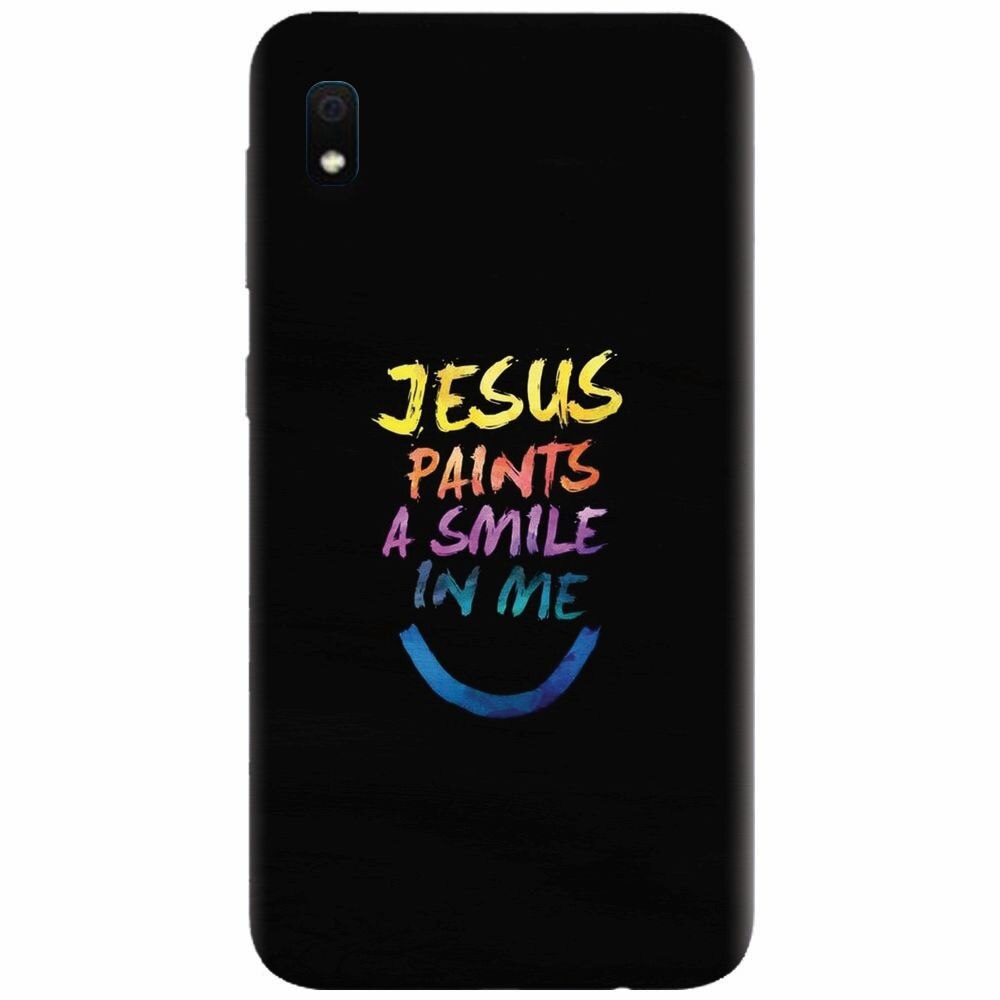 Husa silicon pentru Samsung Galaxy A10, Jesus Paints A Smile In Me