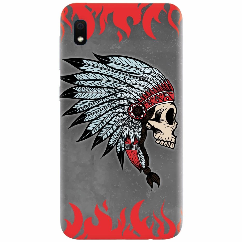 Husa silicon pentru Samsung Galaxy A10, Indian Skull