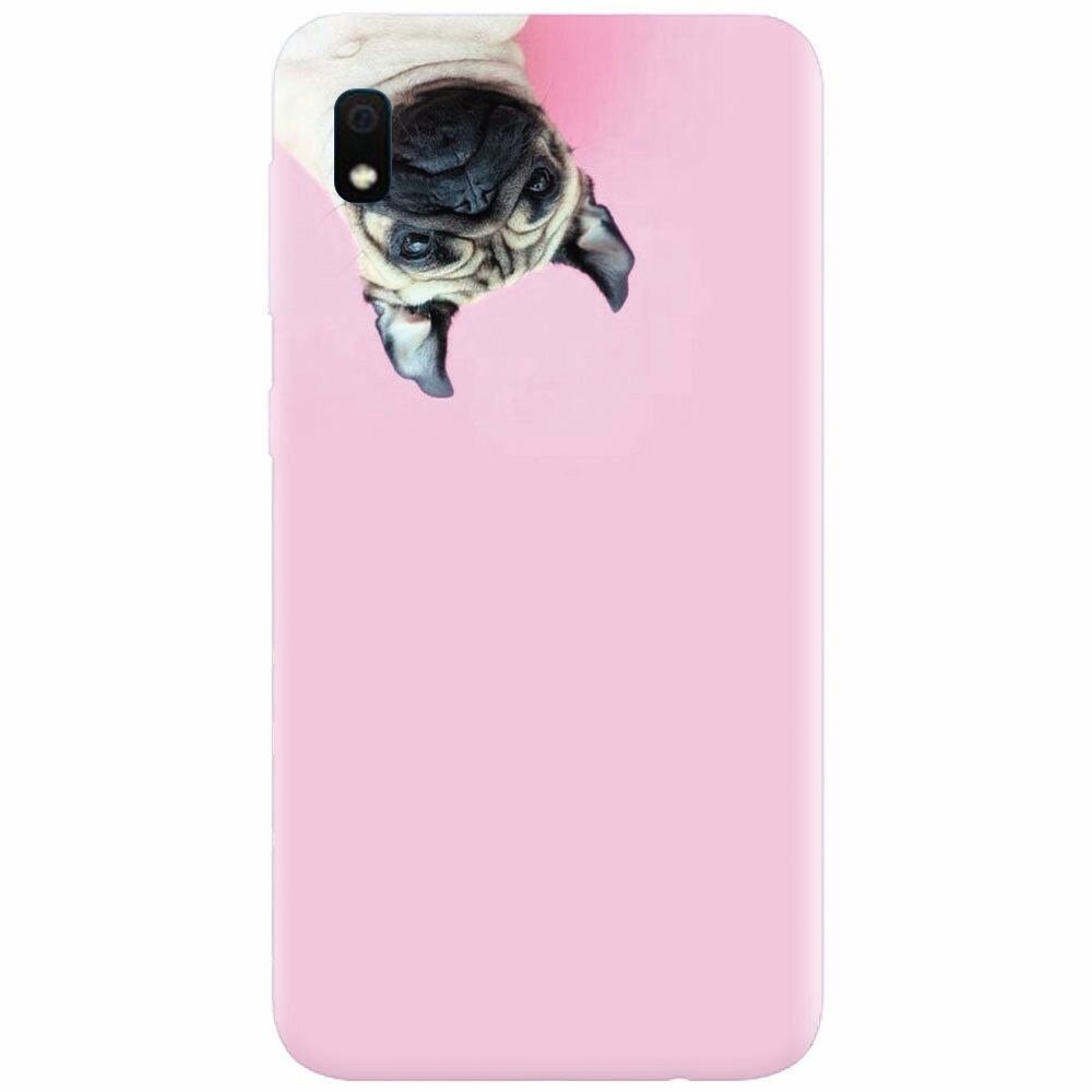 Husa silicon pentru Samsung Galaxy A10, Dog And Pink