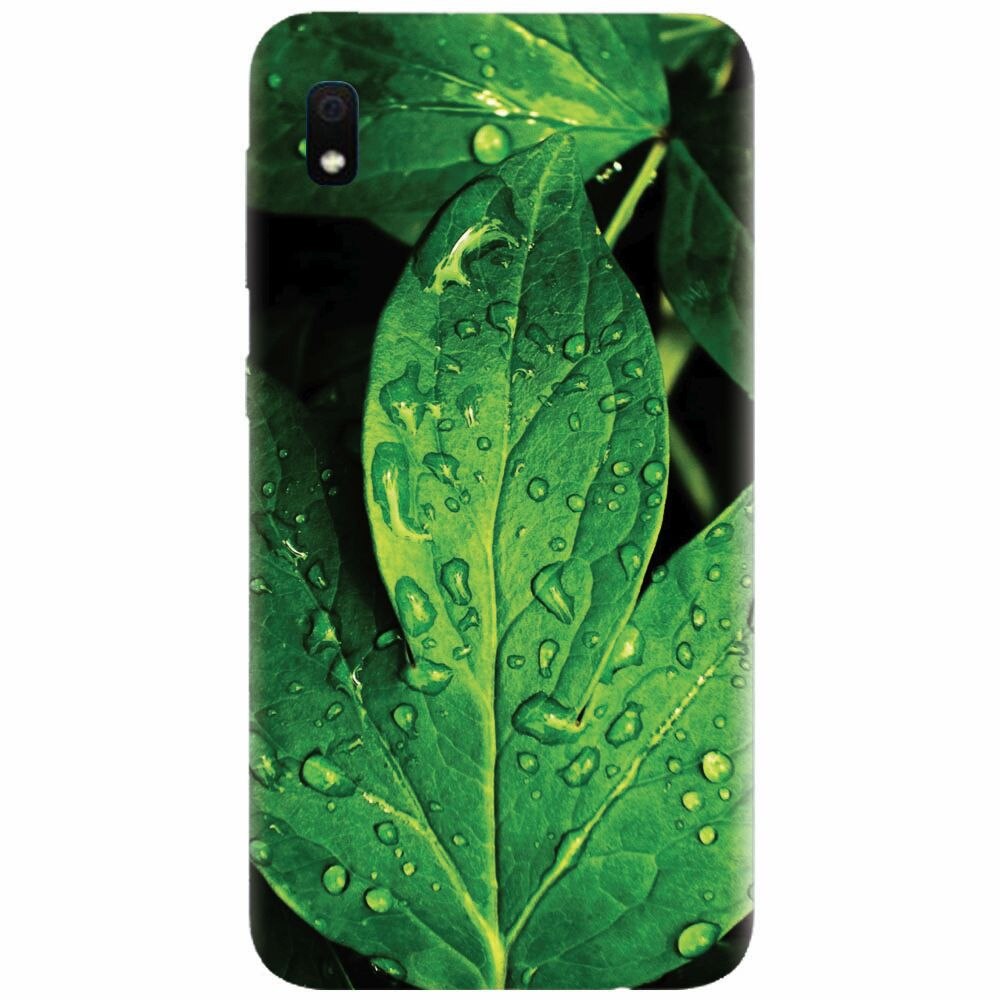 Husa silicon pentru Samsung Galaxy A10, Leaves And Dew