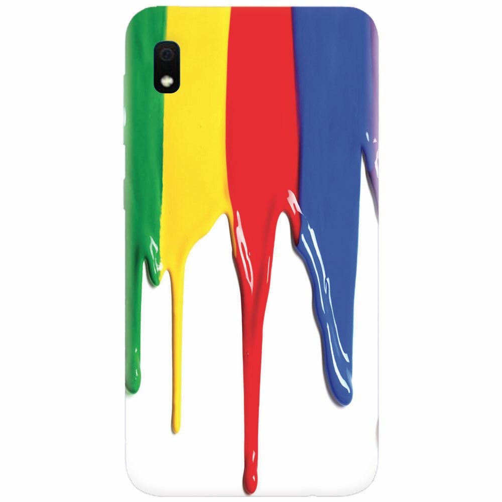 Husa silicon pentru Samsung Galaxy A10, Dripping Colorful Paint