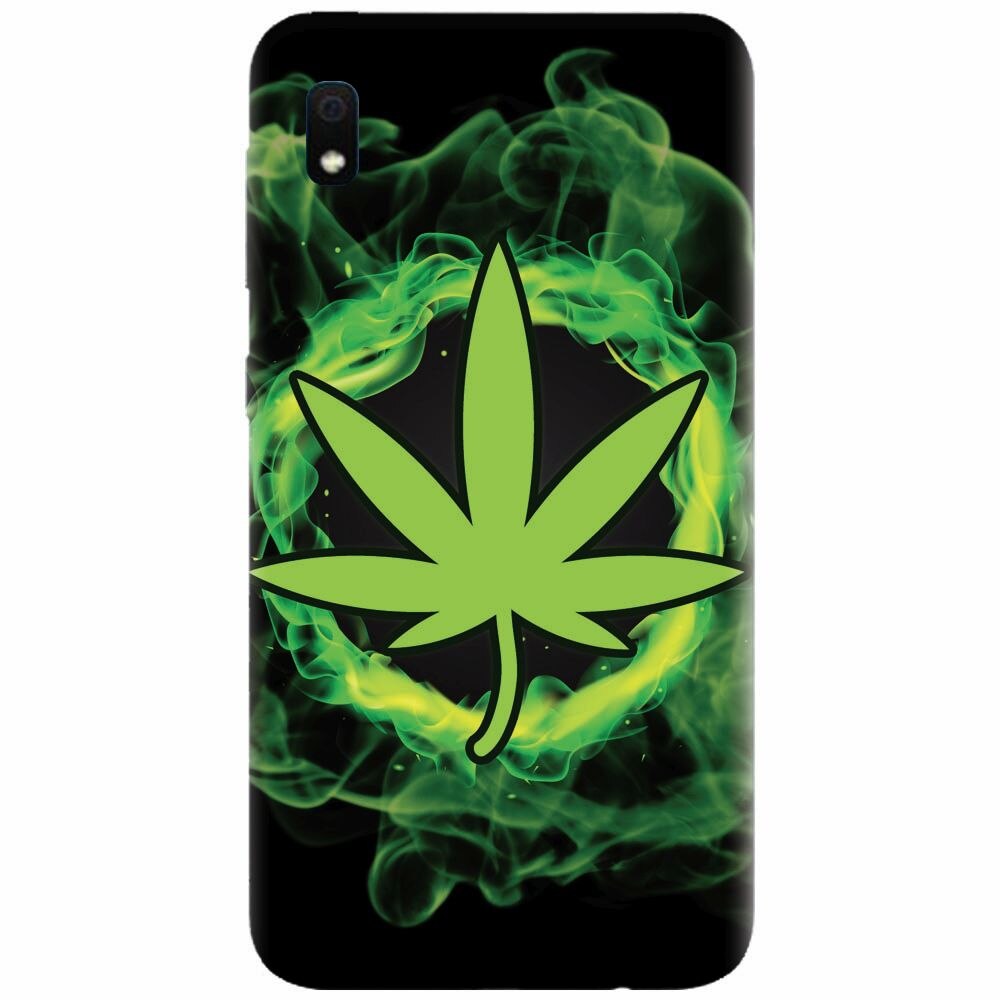 Husa silicon pentru Samsung Galaxy A10, GreenFlames