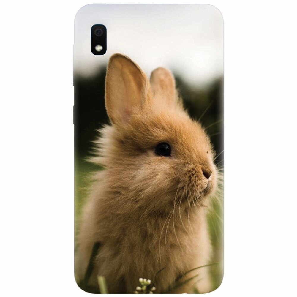 Husa silicon pentru Samsung Galaxy A10, Cute Rabbit In Grass