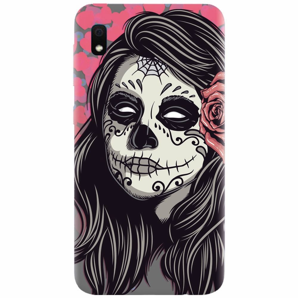 Husa silicon pentru Samsung Galaxy A10, Mexican Girl Skull
