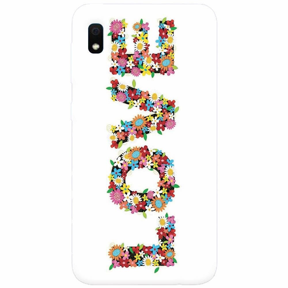 Husa silicon pentru Samsung Galaxy A10, Love Made By Flowers