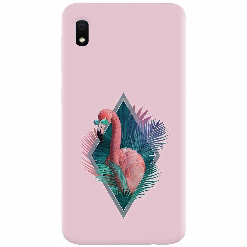 Husa silicon pentru Samsung Galaxy A10, Flamingo With Sunglass