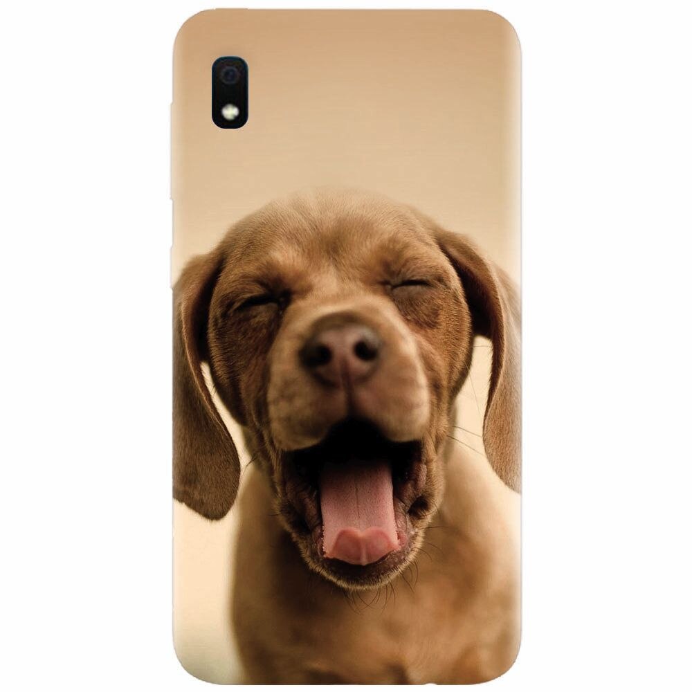 Husa silicon pentru Samsung Galaxy A10, Cute Yawning Puppy