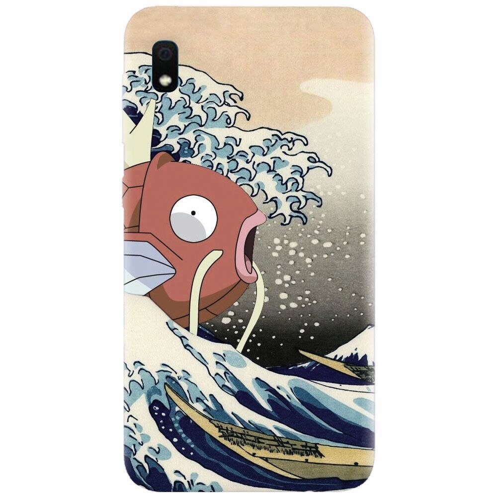 Husa silicon pentru Samsung Galaxy A10, Great Wave Fish