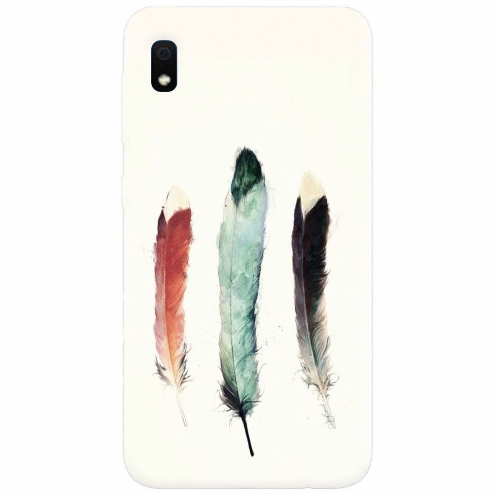 Husa silicon pentru Samsung Galaxy A10, Three Feathers