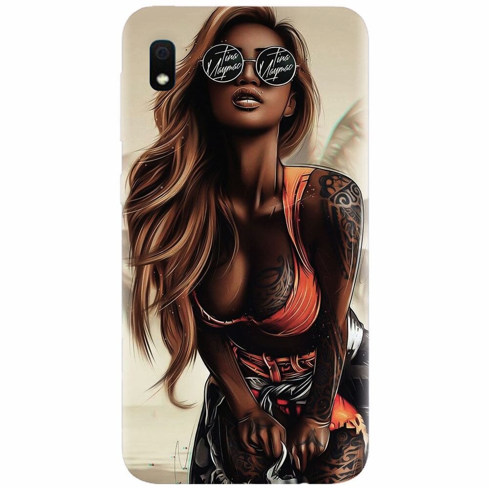 Husa silicon pentru Samsung Galaxy A10, Tattoed Girl
