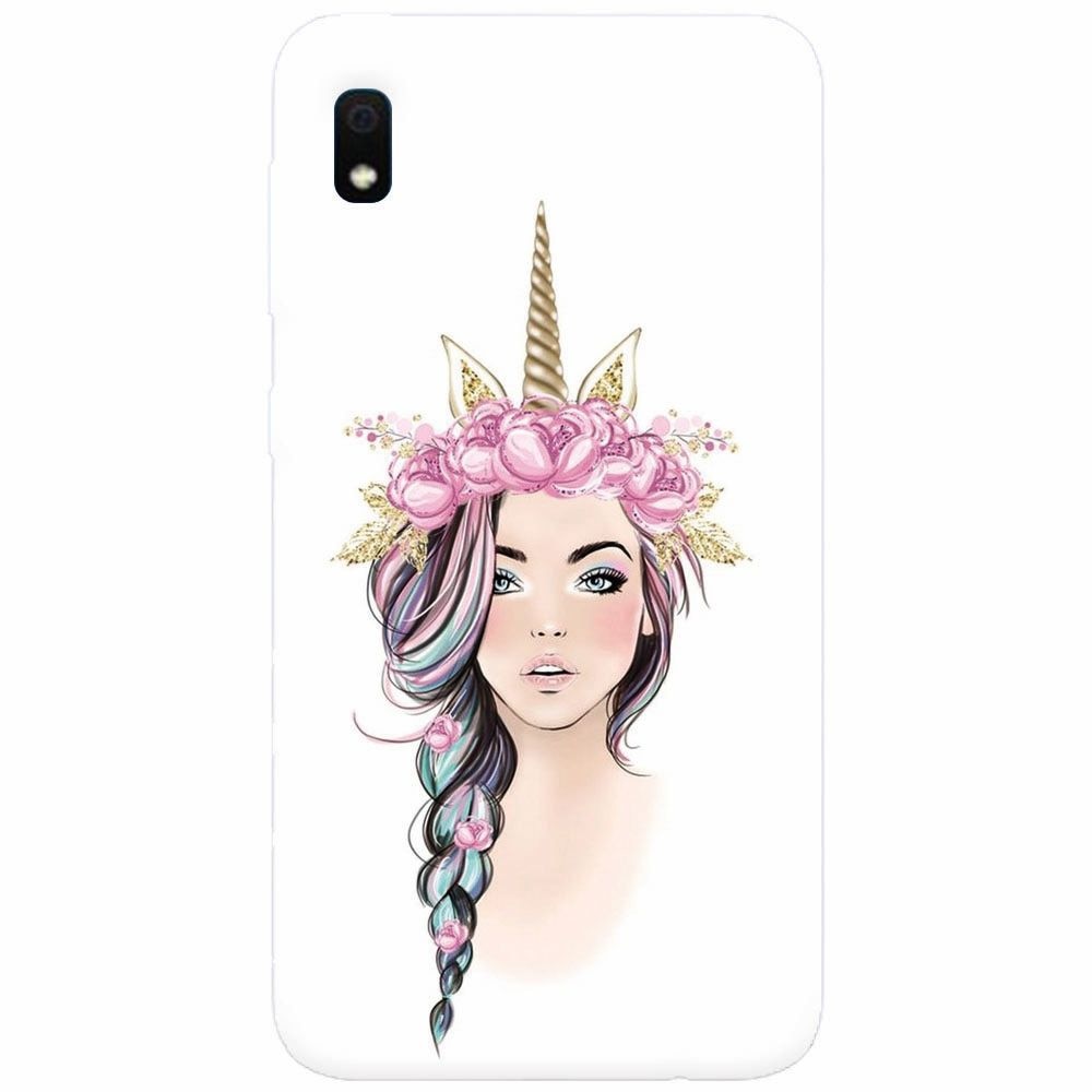 Husa silicon pentru Samsung Galaxy A10, Unicorn Girl