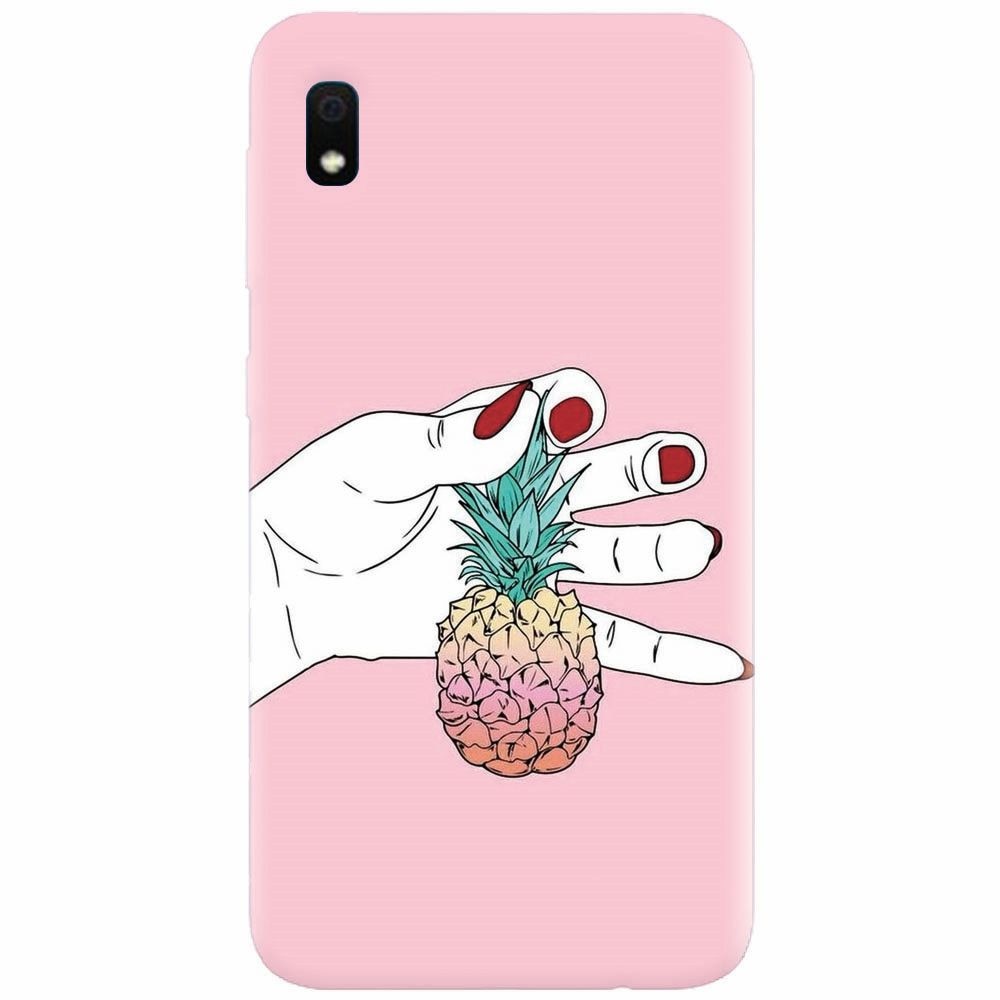 Husa silicon pentru Samsung Galaxy A10, Rainbow Pinepple