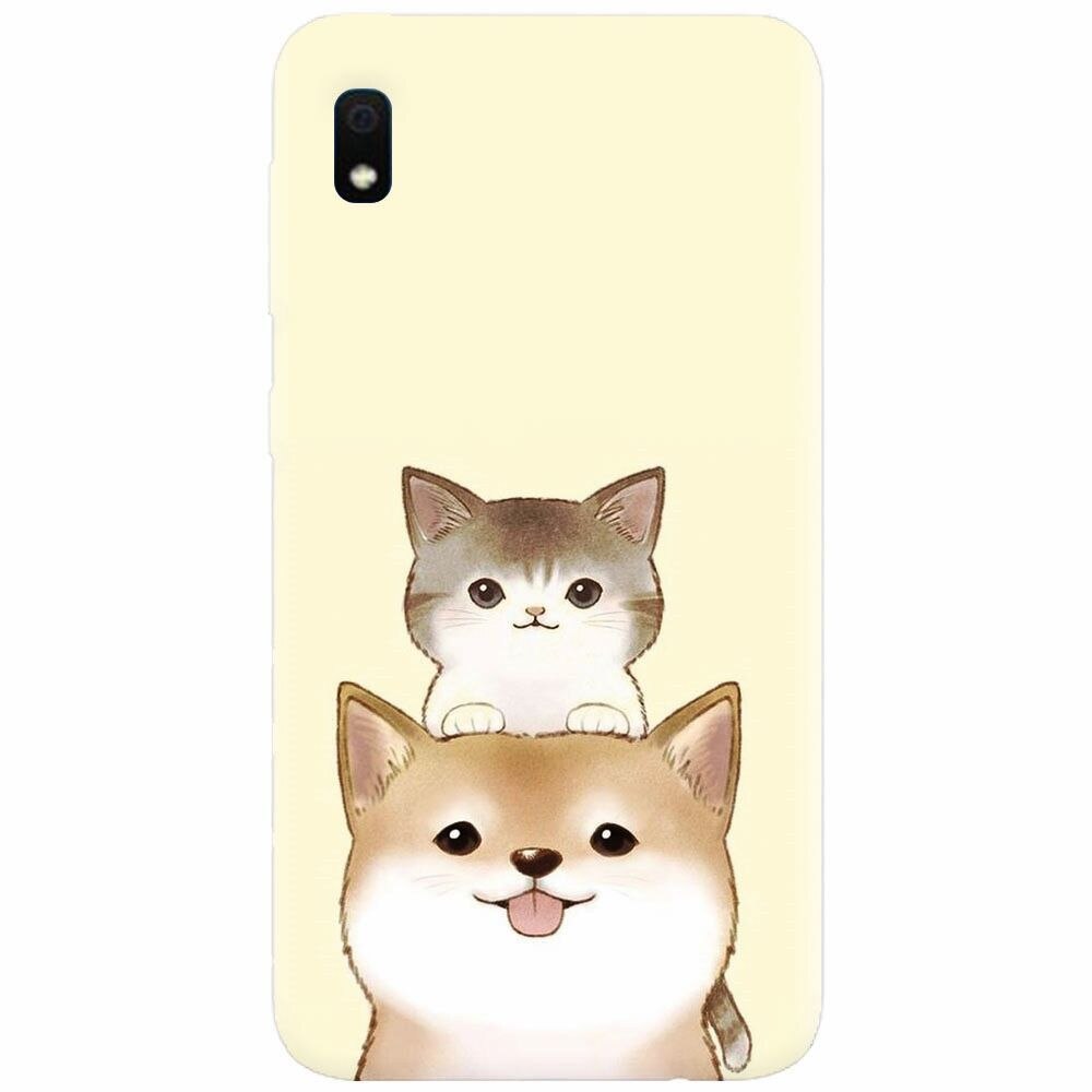 Husa silicon pentru Samsung Galaxy A10, Two Cat