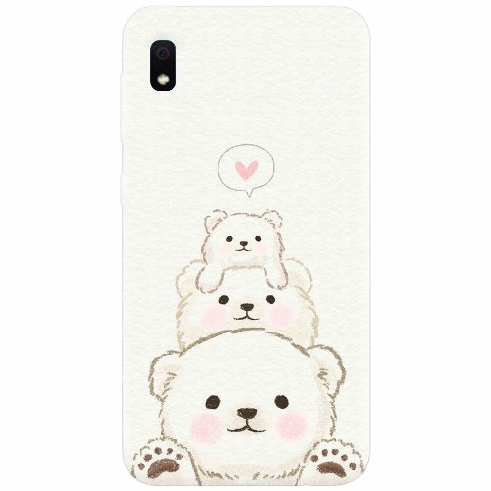 Husa silicon pentru Samsung Galaxy A10, Bear Family