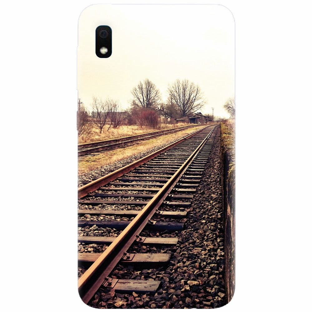 Husa silicon pentru Samsung Galaxy A10, Railroad